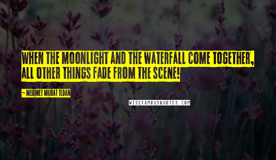 Mehmet Murat Ildan Quotes: When the moonlight and the waterfall come together, all other things fade from the scene!