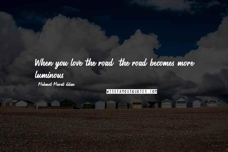Mehmet Murat Ildan Quotes: When you love the road, the road becomes more luminous!