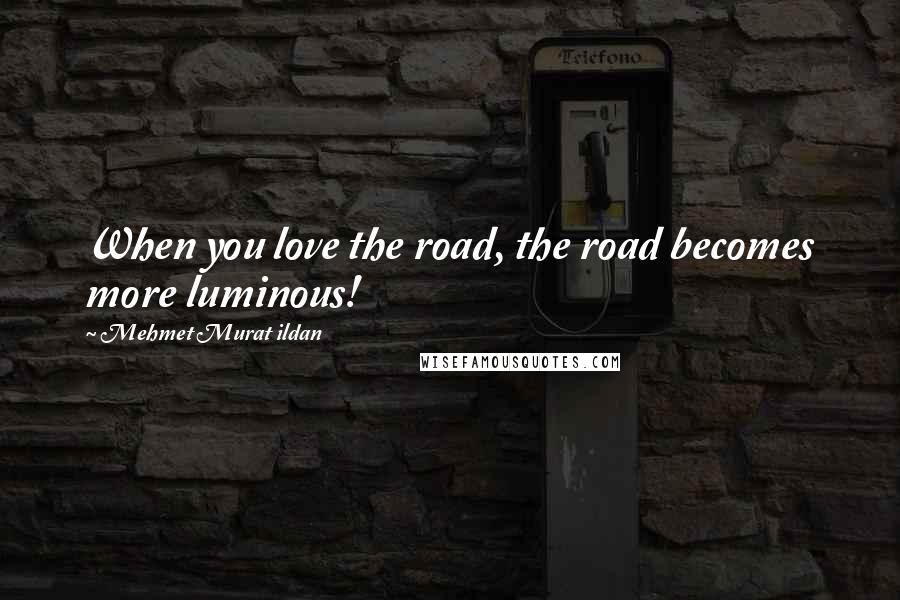 Mehmet Murat Ildan Quotes: When you love the road, the road becomes more luminous!