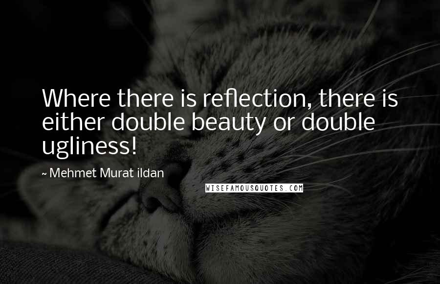 Mehmet Murat Ildan Quotes: Where there is reflection, there is either double beauty or double ugliness!