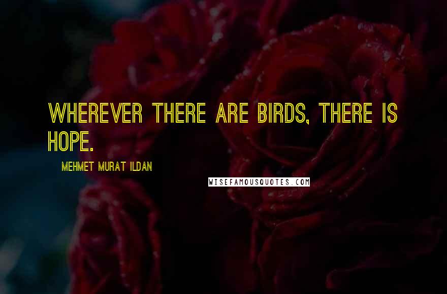 Mehmet Murat Ildan Quotes: Wherever there are birds, there is hope.