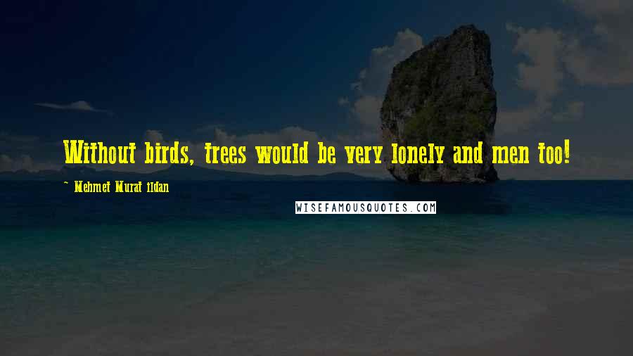 Mehmet Murat Ildan Quotes: Without birds, trees would be very lonely and men too!