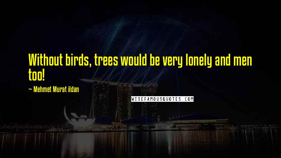 Mehmet Murat Ildan Quotes: Without birds, trees would be very lonely and men too!