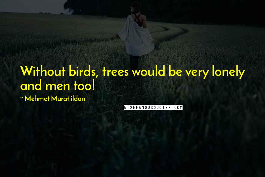 Mehmet Murat Ildan Quotes: Without birds, trees would be very lonely and men too!