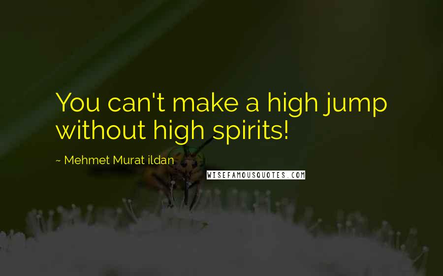 Mehmet Murat Ildan Quotes: You can't make a high jump without high spirits!