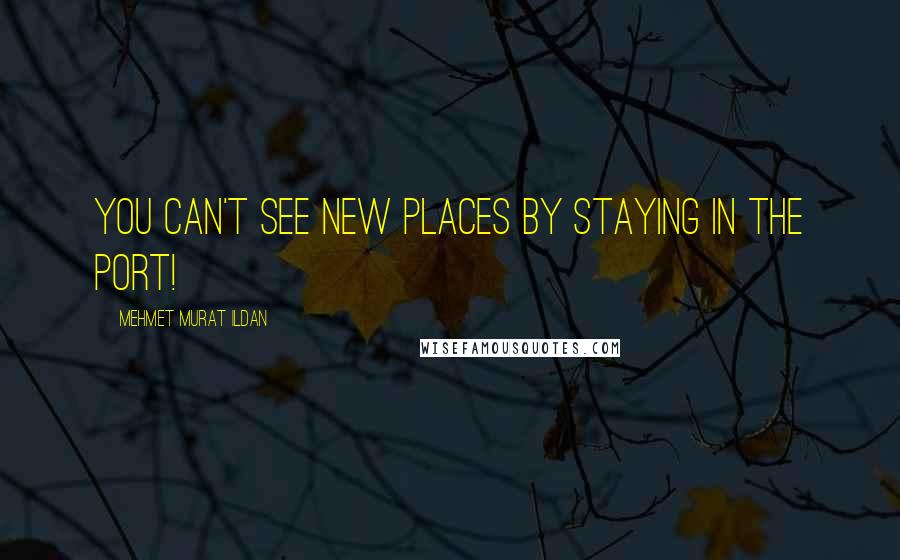 Mehmet Murat Ildan Quotes: You can't see new places by staying in the port!