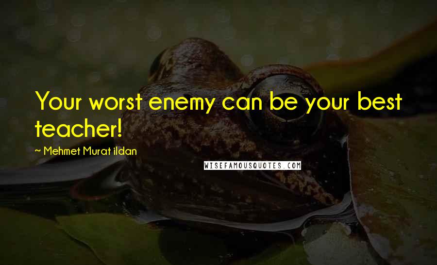 Mehmet Murat Ildan Quotes: Your worst enemy can be your best teacher!