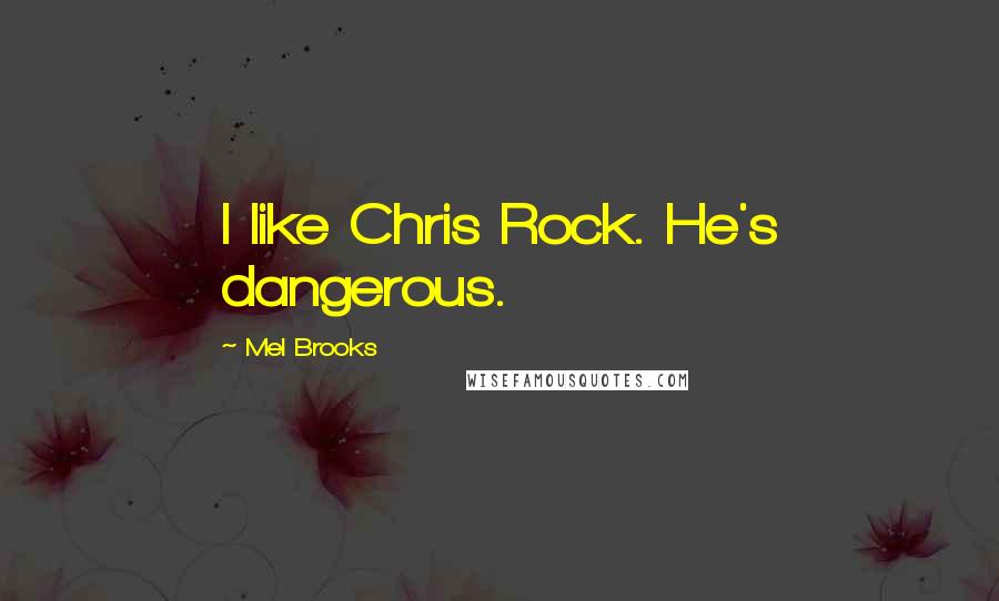 Mel Brooks Quotes: I like Chris Rock. He's dangerous.