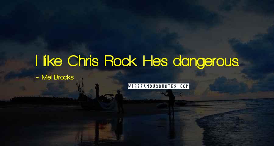 Mel Brooks Quotes: I like Chris Rock. He's dangerous.