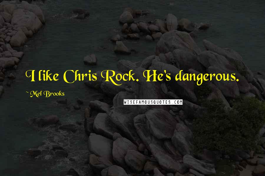 Mel Brooks Quotes: I like Chris Rock. He's dangerous.