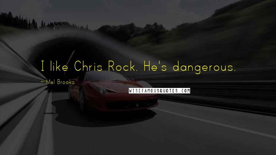 Mel Brooks Quotes: I like Chris Rock. He's dangerous.