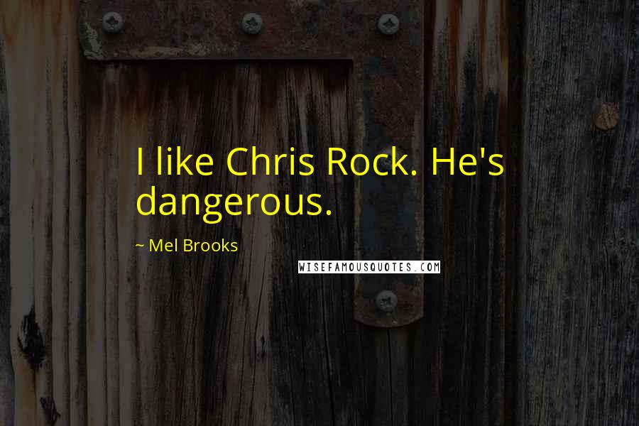 Mel Brooks Quotes: I like Chris Rock. He's dangerous.