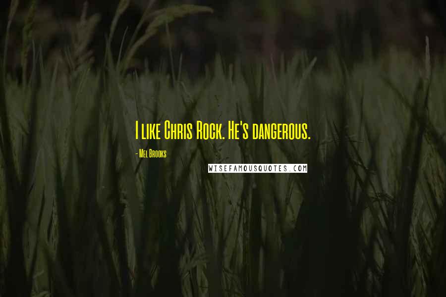 Mel Brooks Quotes: I like Chris Rock. He's dangerous.