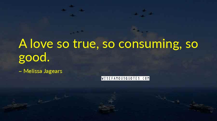 Melissa Jagears Quotes: A love so true, so consuming, so good.