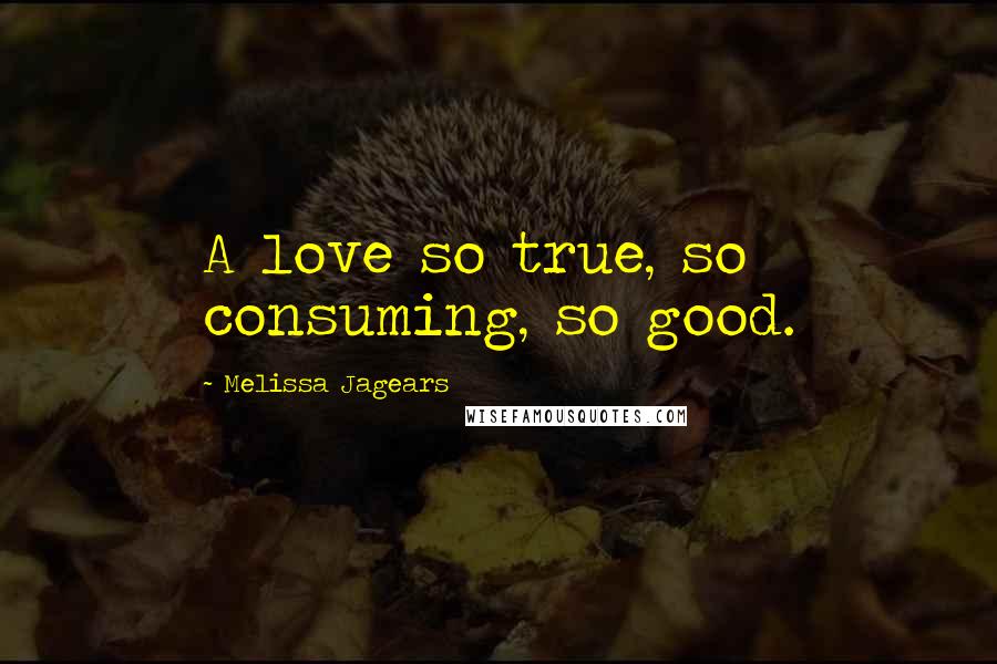 Melissa Jagears Quotes: A love so true, so consuming, so good.