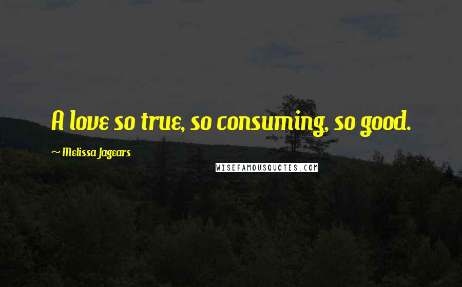 Melissa Jagears Quotes: A love so true, so consuming, so good.