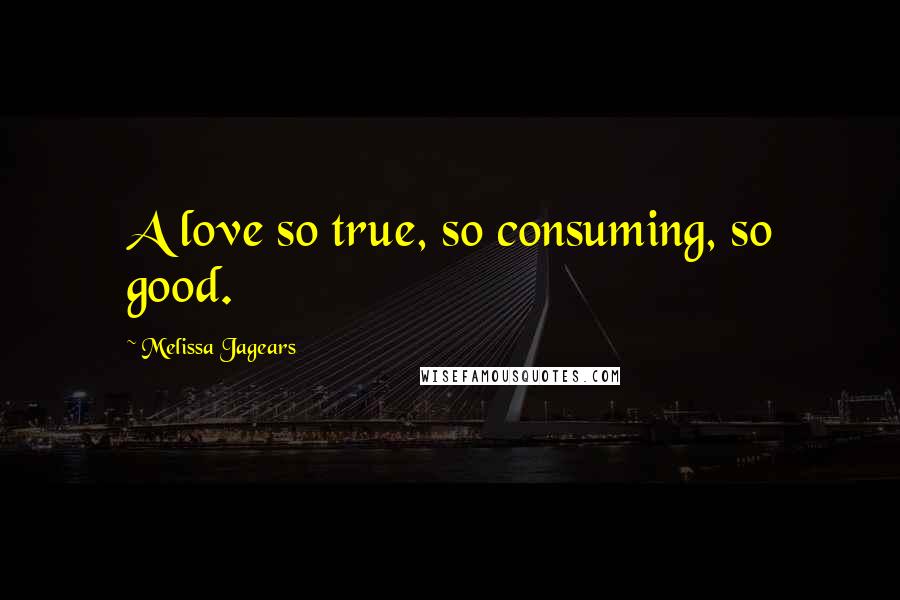 Melissa Jagears Quotes: A love so true, so consuming, so good.