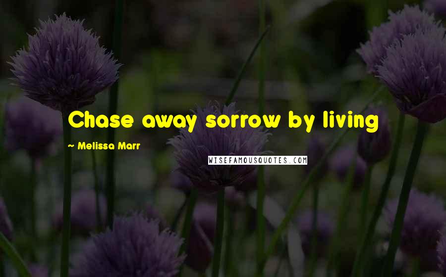 Melissa Marr Quotes: Chase away sorrow by living