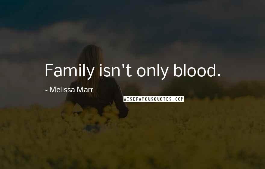Melissa Marr Quotes: Family isn't only blood.