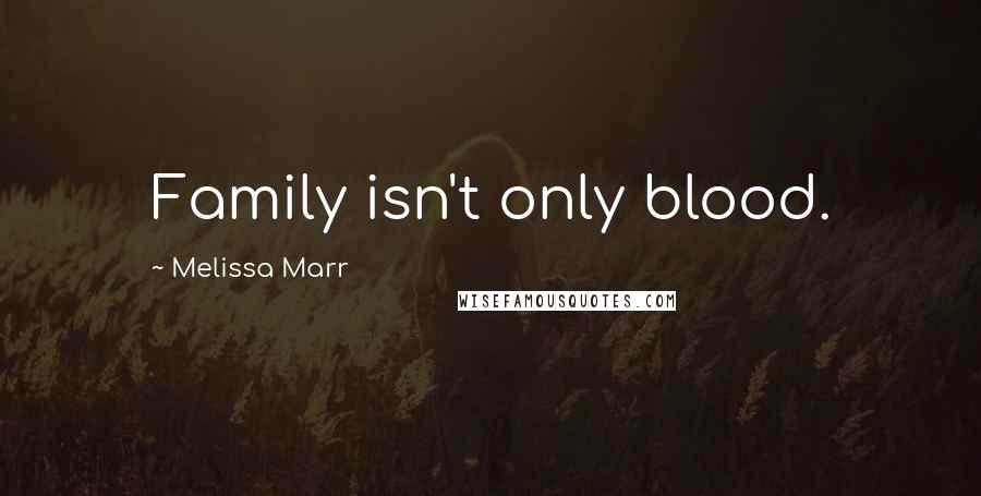 Melissa Marr Quotes: Family isn't only blood.