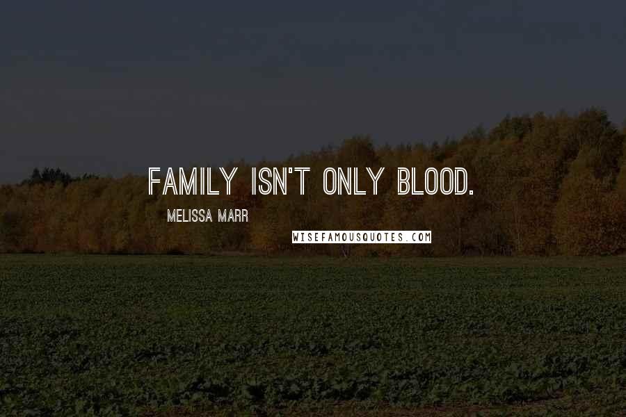 Melissa Marr Quotes: Family isn't only blood.