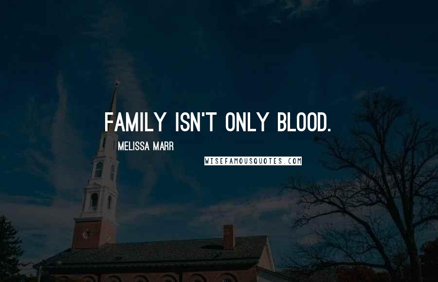 Melissa Marr Quotes: Family isn't only blood.