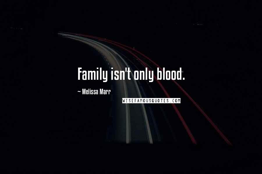 Melissa Marr Quotes: Family isn't only blood.