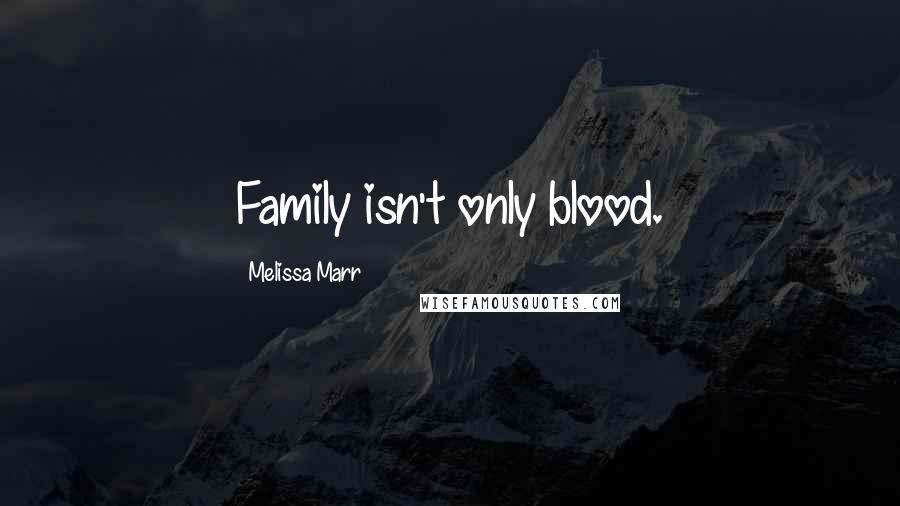 Melissa Marr Quotes: Family isn't only blood.