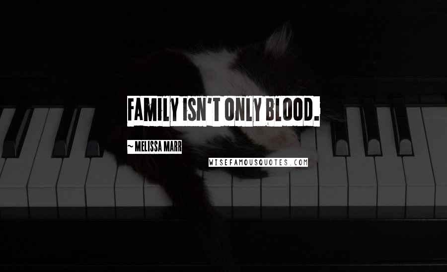 Melissa Marr Quotes: Family isn't only blood.