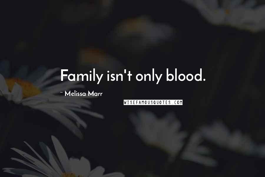 Melissa Marr Quotes: Family isn't only blood.