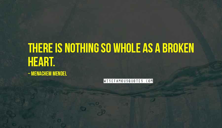Menachem Mendel Quotes: There is nothing so whole as a broken heart.