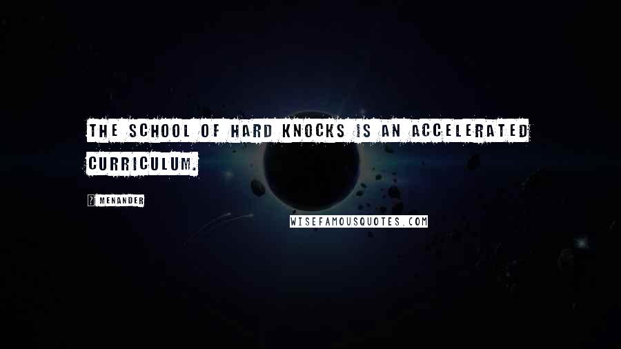 Menander Quotes: The school of hard knocks is an accelerated curriculum.