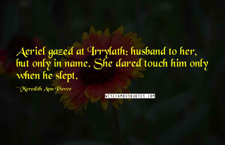 Meredith Ann Pierce Quotes: Aeriel gazed at Irrylath: husband to her, but only in name. She dared touch him only when he slept.