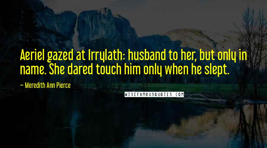 Meredith Ann Pierce Quotes: Aeriel gazed at Irrylath: husband to her, but only in name. She dared touch him only when he slept.