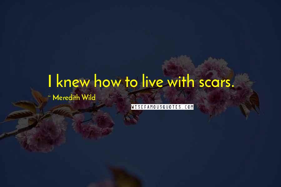 Meredith Wild Quotes: I knew how to live with scars.