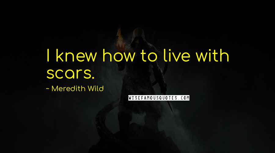 Meredith Wild Quotes: I knew how to live with scars.