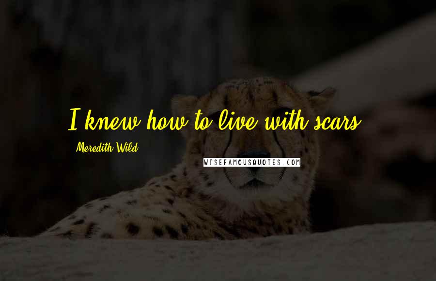 Meredith Wild Quotes: I knew how to live with scars.