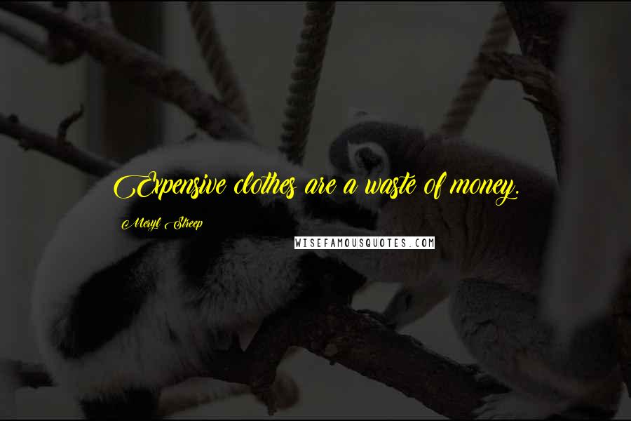 Meryl Streep Quotes: Expensive clothes are a waste of money.