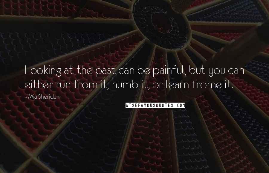 Mia Sheridan Quotes: Looking at the past can be painful, but you can either run from it, numb it, or learn frome it.