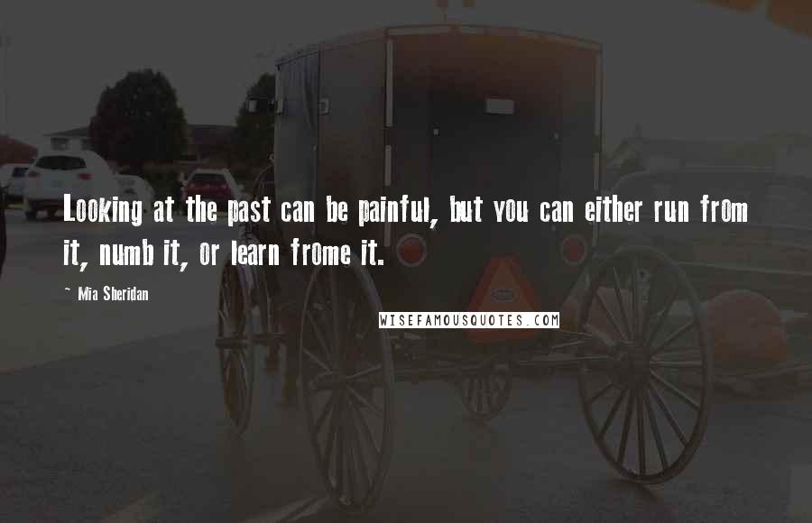 Mia Sheridan Quotes: Looking at the past can be painful, but you can either run from it, numb it, or learn frome it.