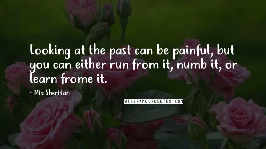 Mia Sheridan Quotes: Looking at the past can be painful, but you can either run from it, numb it, or learn frome it.