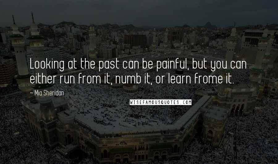 Mia Sheridan Quotes: Looking at the past can be painful, but you can either run from it, numb it, or learn frome it.