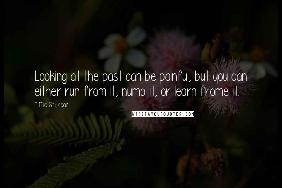 Mia Sheridan Quotes: Looking at the past can be painful, but you can either run from it, numb it, or learn frome it.