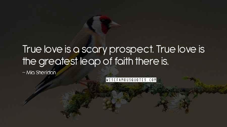 Mia Sheridan Quotes: True love is a scary prospect. True love is the greatest leap of faith there is.