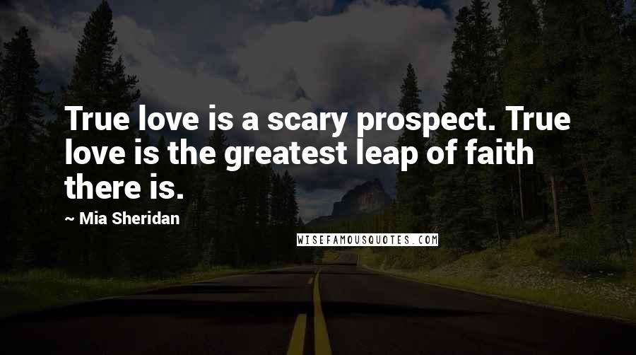 Mia Sheridan Quotes: True love is a scary prospect. True love is the greatest leap of faith there is.