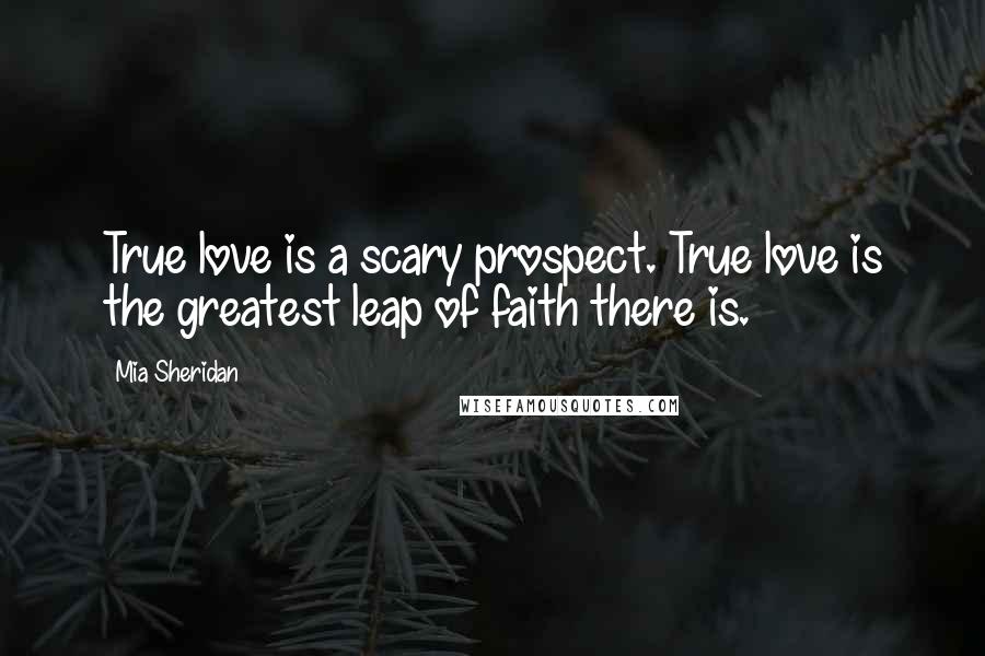 Mia Sheridan Quotes: True love is a scary prospect. True love is the greatest leap of faith there is.