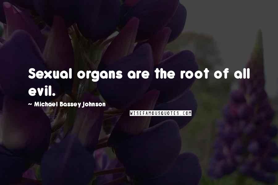 Michael Bassey Johnson Quotes: Sexual organs are the root of all evil.