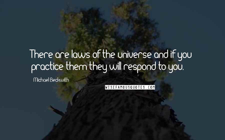 Michael Beckwith Quotes: There are laws of the universe and if you practice them they will respond to you.