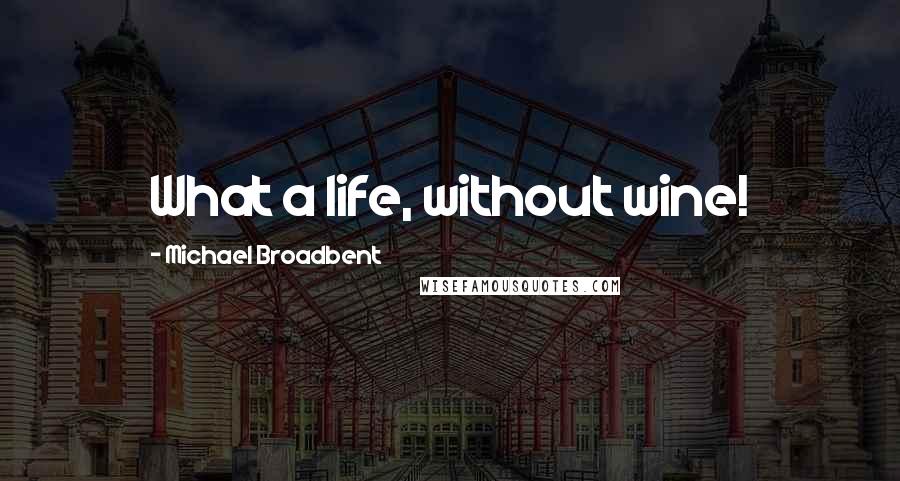 Michael Broadbent Quotes: What a life, without wine!