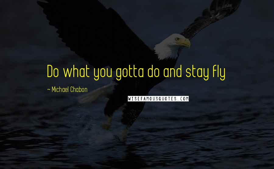 Michael Chabon Quotes: Do what you gotta do and stay fly